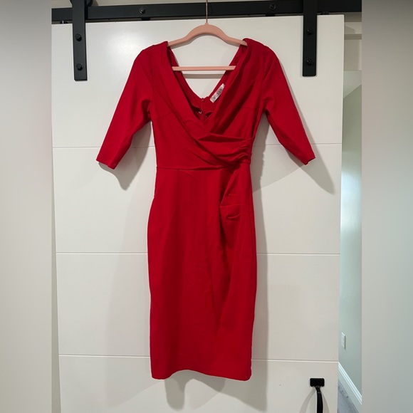 Red interview dress - Picture 5 of 6